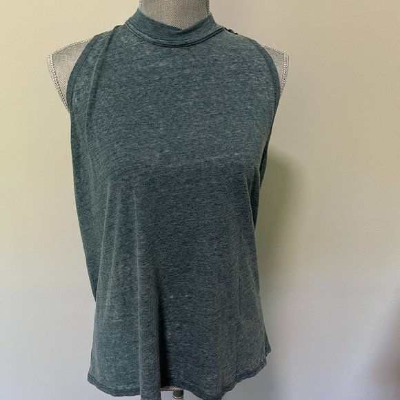 Amazon Tops Core Triblend Mock Neck Workout Tank Size M Nwot Teal